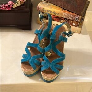 Kate Spade Blue Suede Women's Sandals